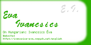 eva ivancsics business card